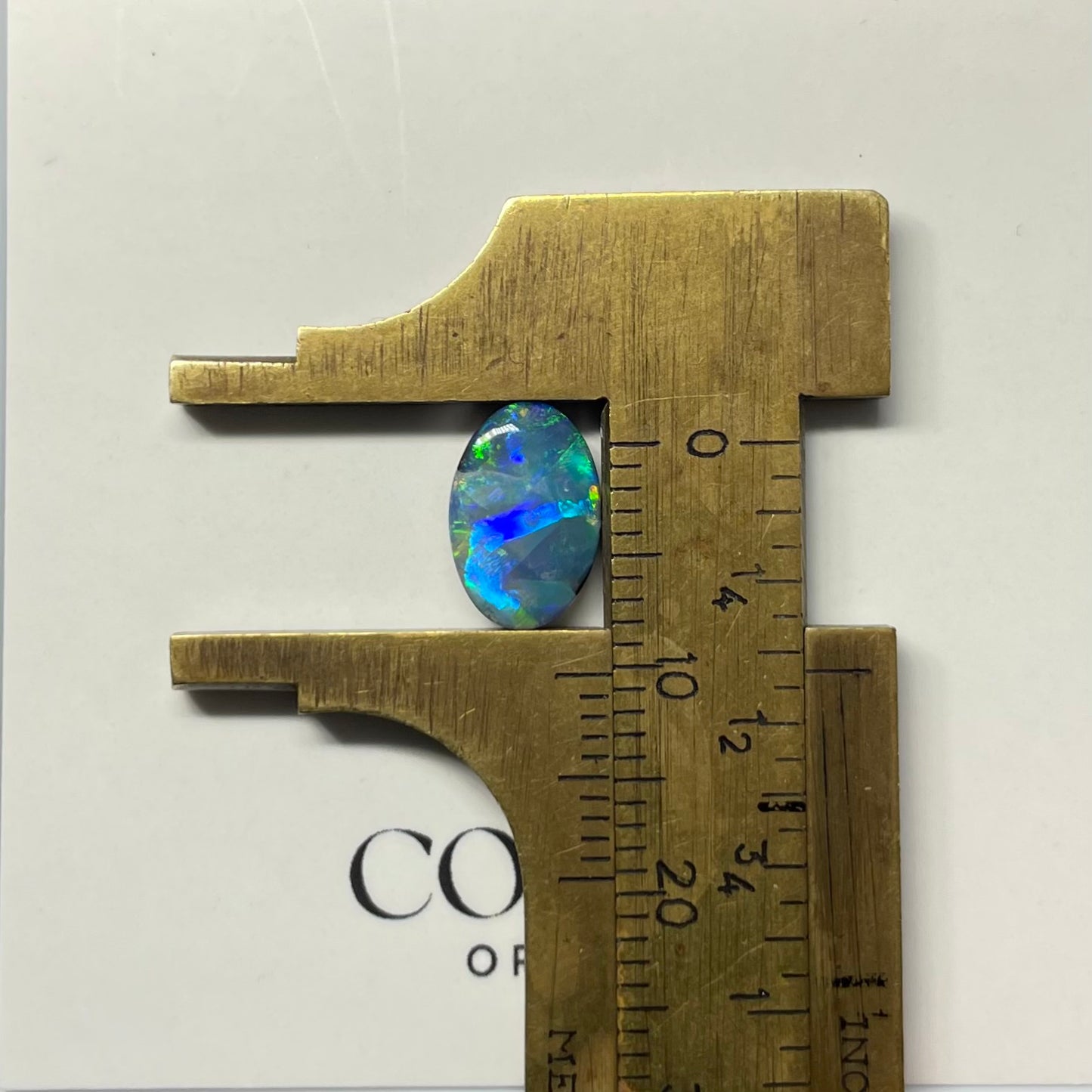 Blue-green boulder opal oval 2.09ct