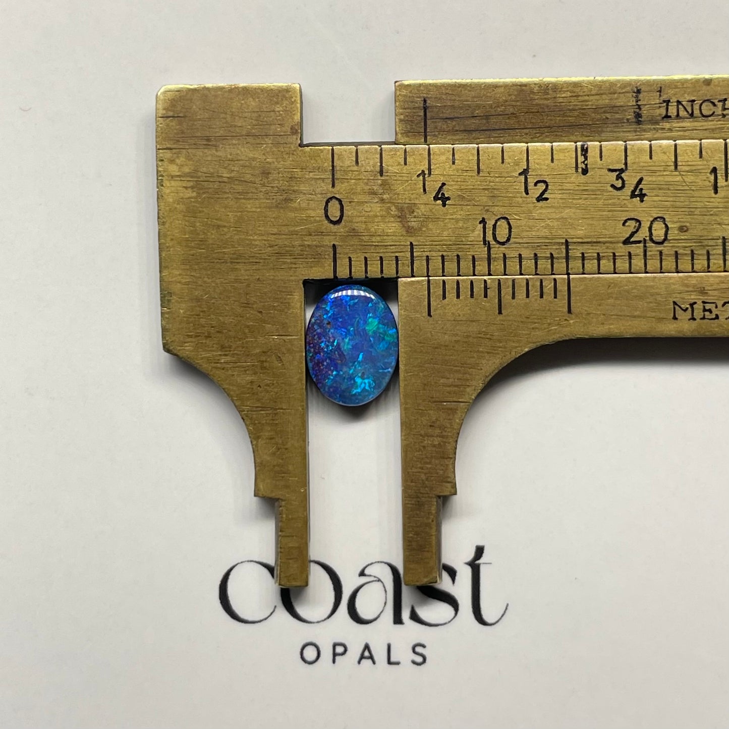 Blue calibrated boulder opal 1.28ct