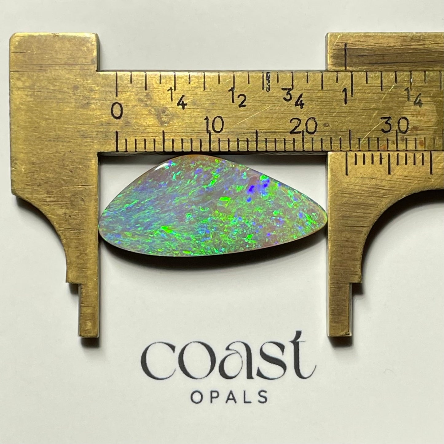 Freeform - triangle aqua-green boulder opal 8.8ct