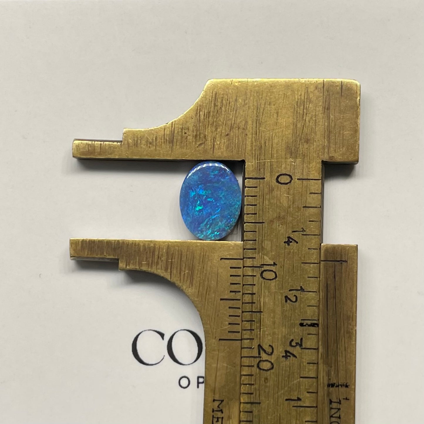Blue calibrated boulder opal 2.82ct