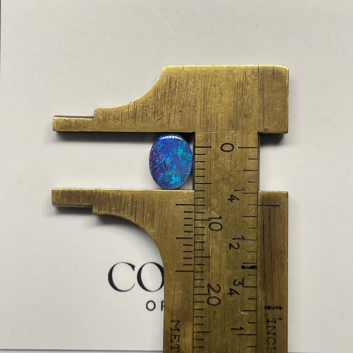 Blue calibrated boulder opal 1.28ct