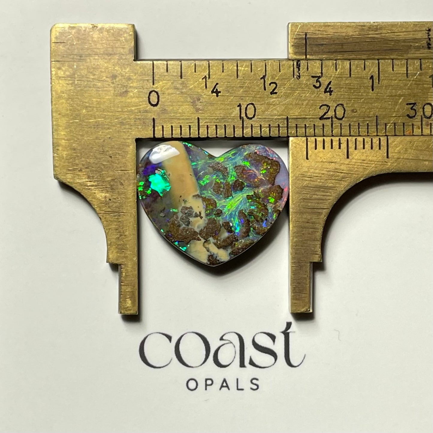 Heart - Green heart boulder opal 8.5ct