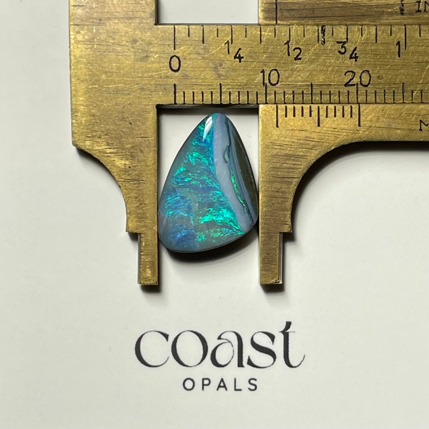 Freeform - triangle, Aqua boulder opal 5.6ct