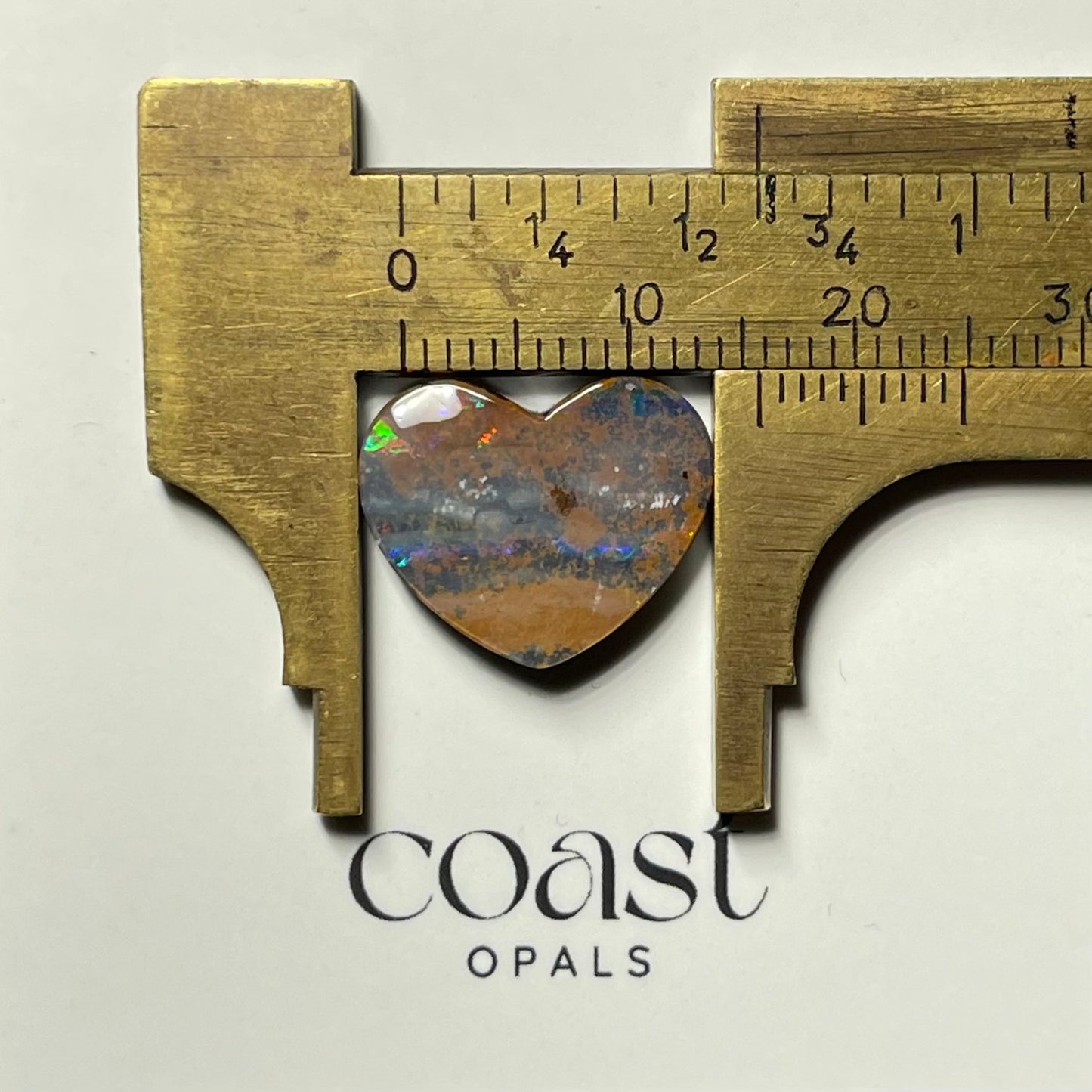 Heart - solid boulder opal 7.1ct