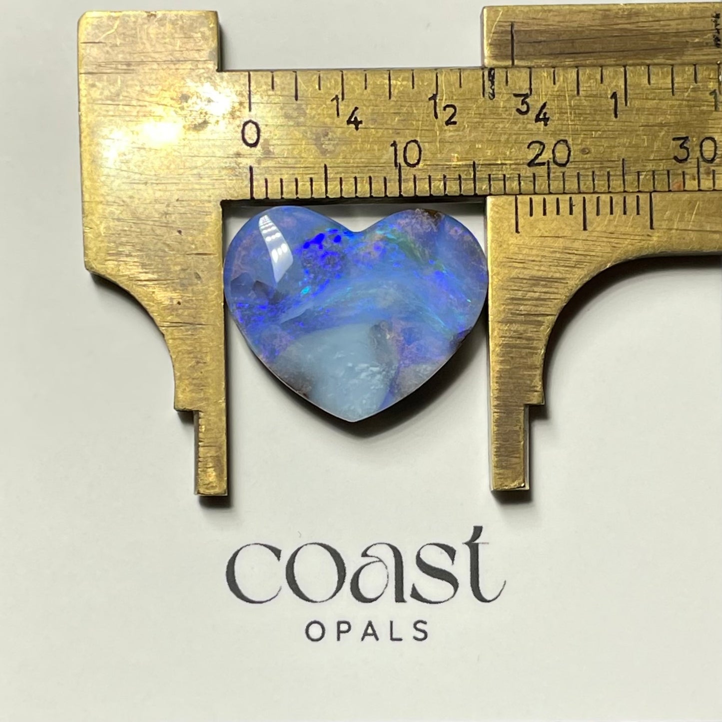 Heart - Blue heart boulder opal