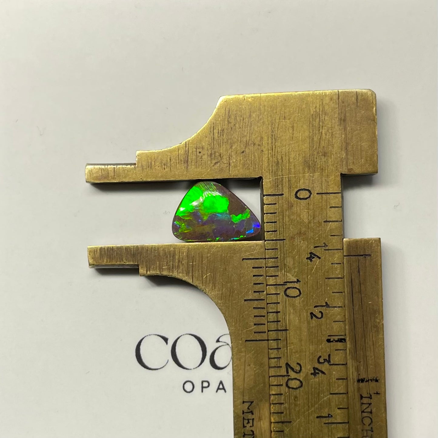 Electric green freeform boulder opal 2.17ct