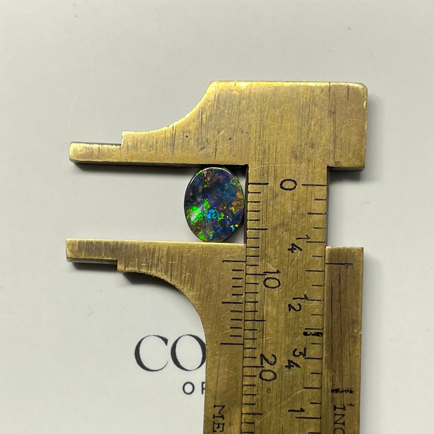 Multi-colour calibrated boulder opal 1.14ct