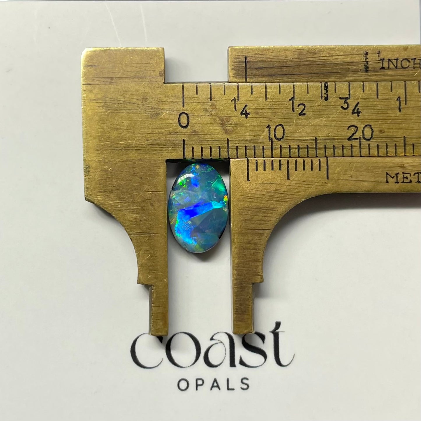 Blue-green boulder opal oval 2.09ct
