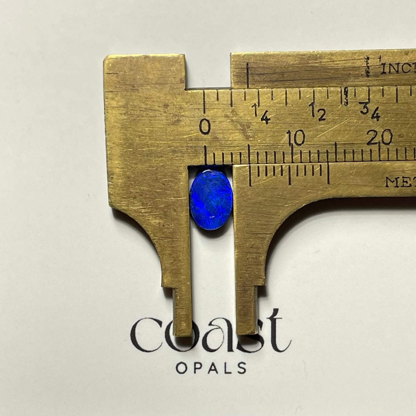 Calibrated - Blue oval solid boulder opal