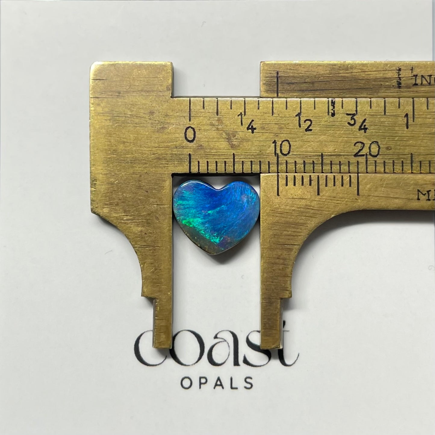Aqua heart boulder opal 2.50ct