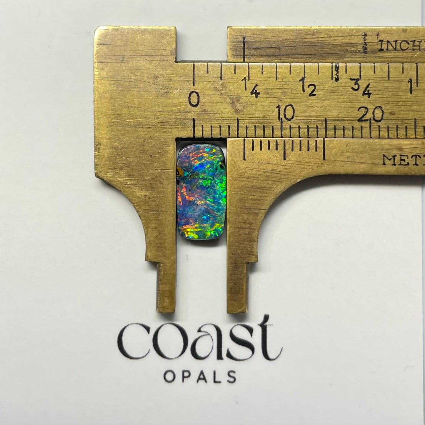 Electric multi-colour rectangle boulder opal 1.79ct