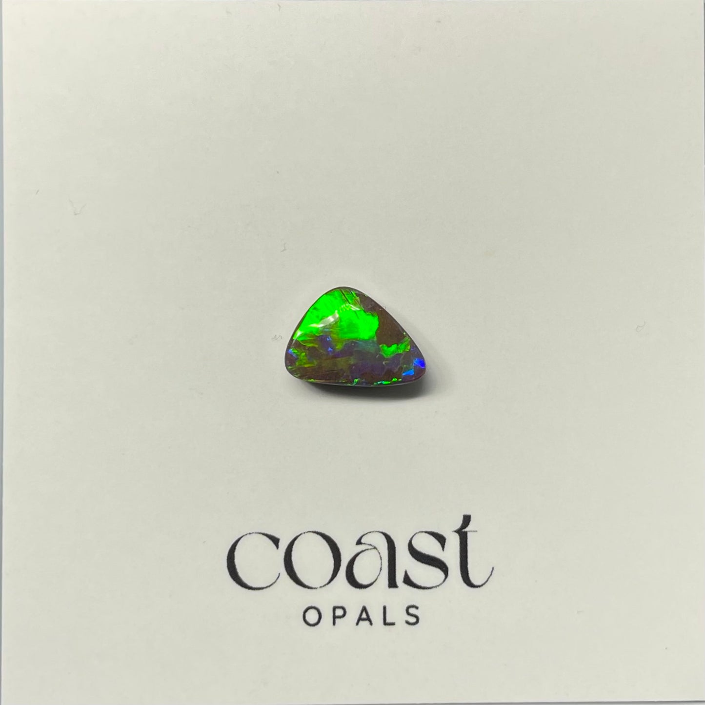 Electric green freeform boulder opal 2.17ct