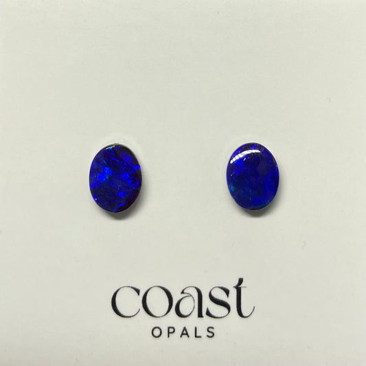 Deep blue boulder opal pair 3.68ct