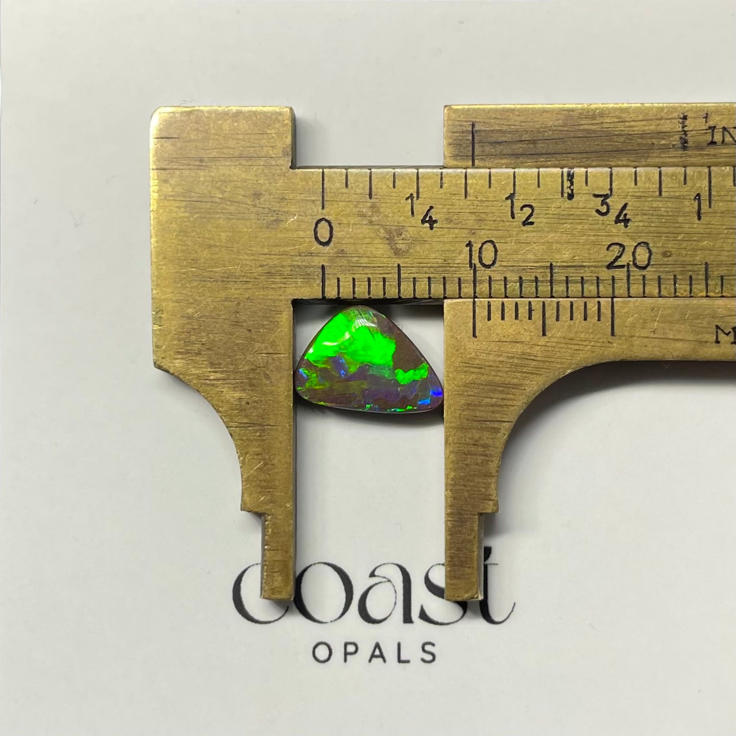Electric green freeform boulder opal 2.17ct