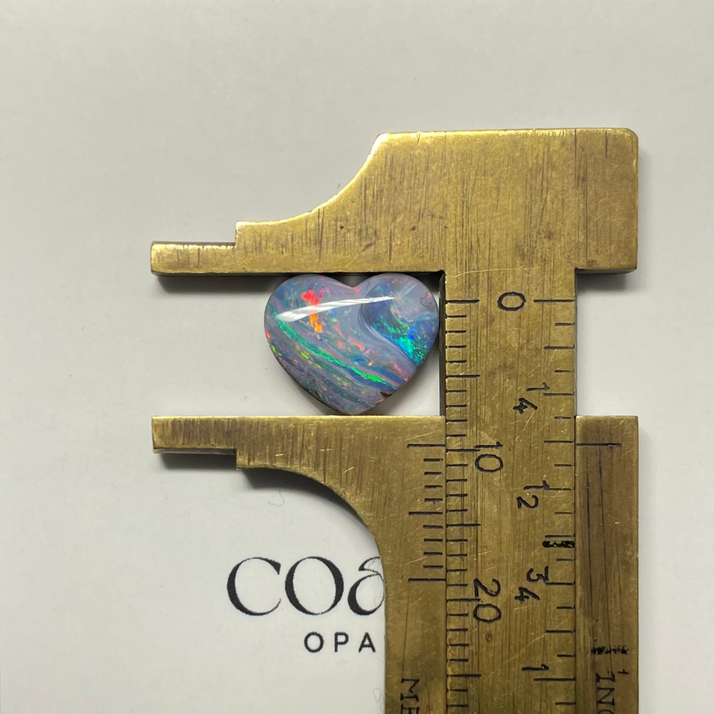 Striped boulder opal heart 3.50ct
