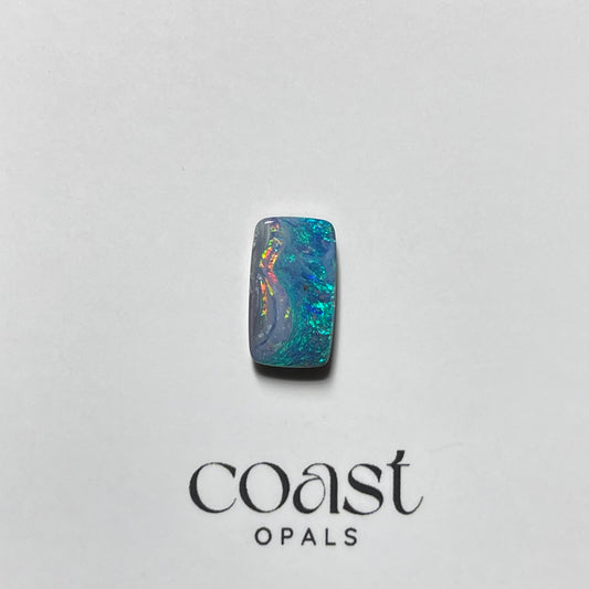 Freeform - rectangle blue-pink boulder opal 3.1ct