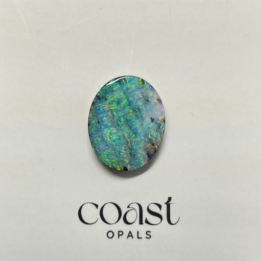 Aqua and pink solid boulder opal 8.50ct