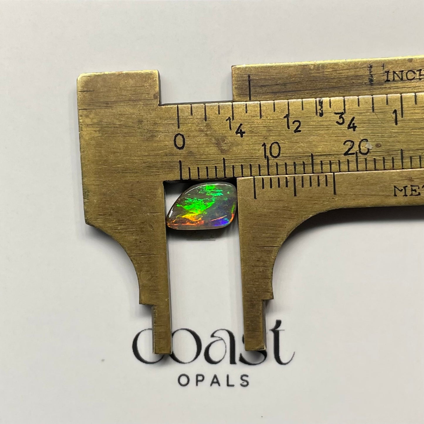 Green-Orange Freeform Boulder Opal 1.13ct