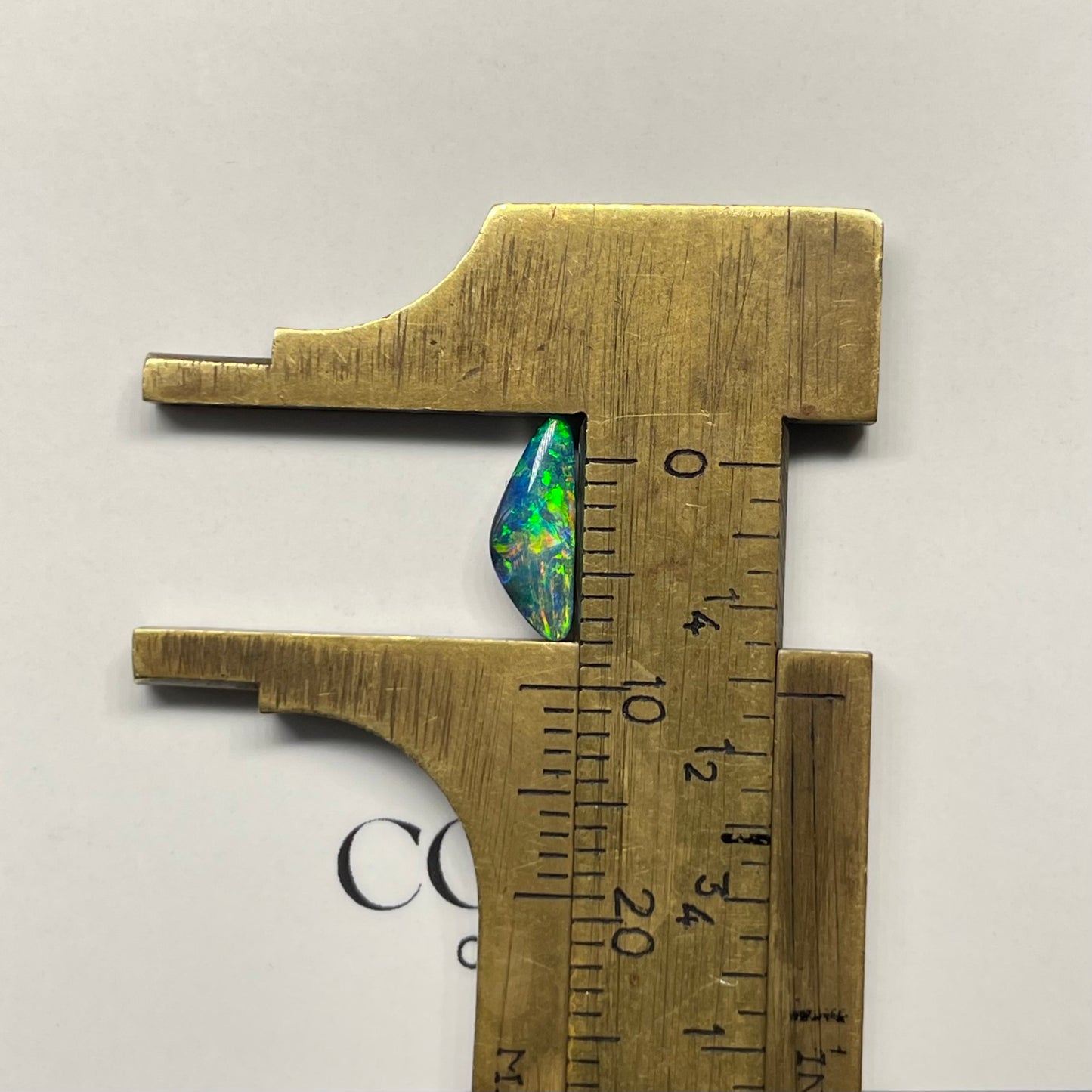 Green-Blue Triangular Boulder Opal 1.14ct