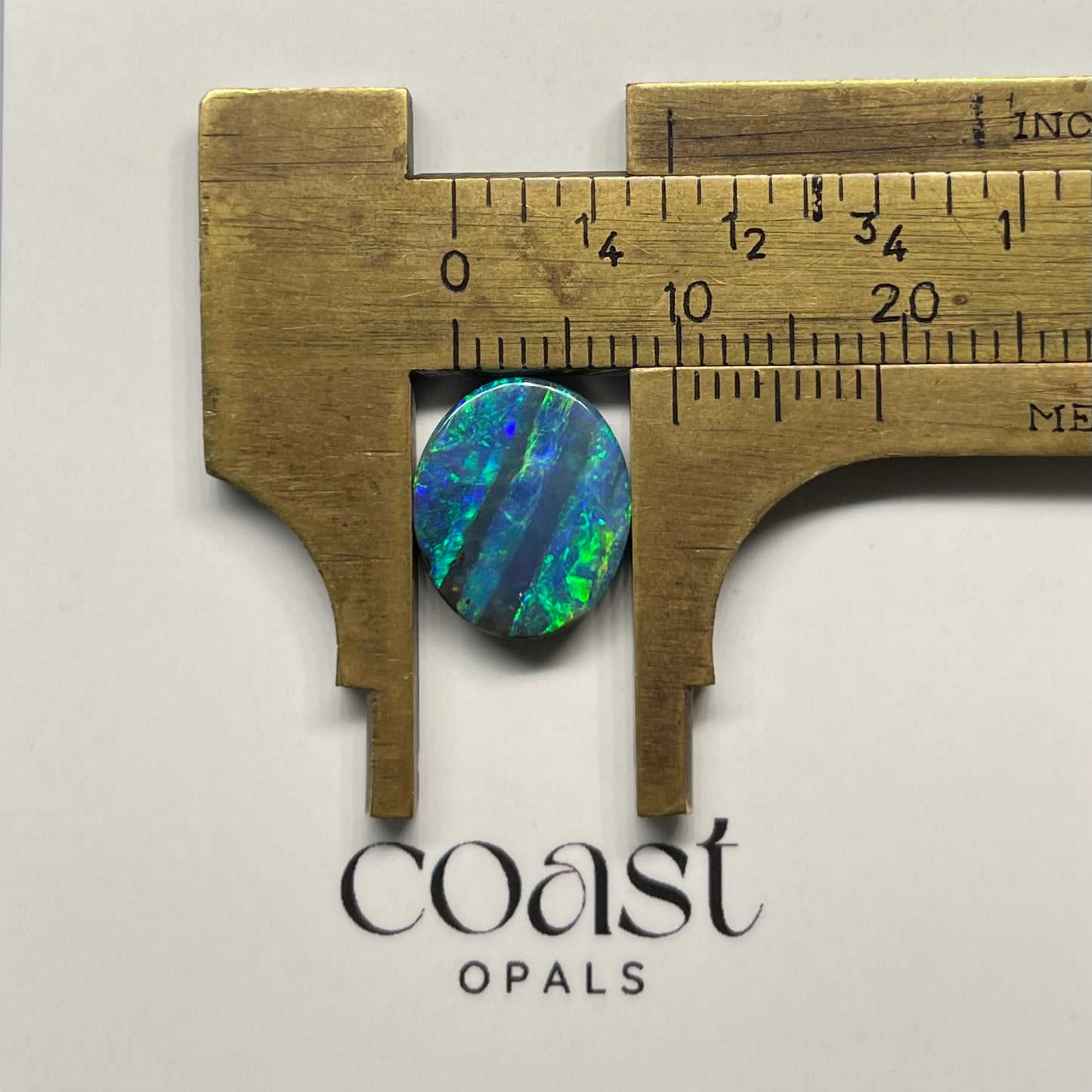 Calibrated aqua boulder opal 3.18ct