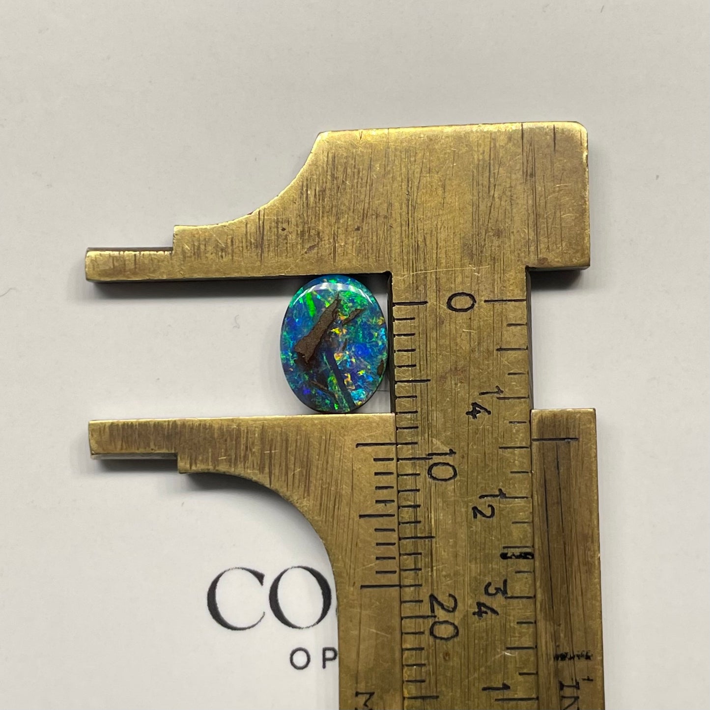Green-blue calibrated boulder opal 1.82ct
