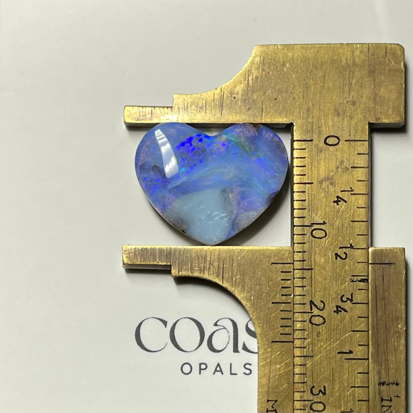 Heart - Blue heart boulder opal