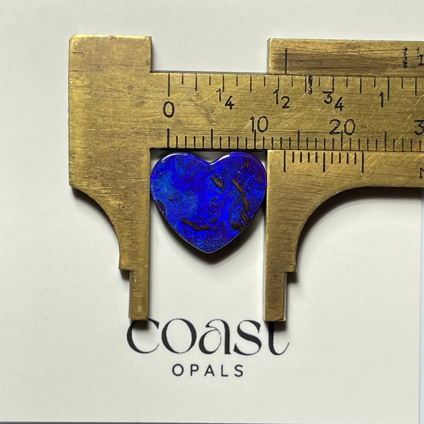 Heart - Deep blue heart boulder opal 4.6ct