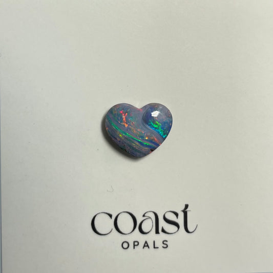 Striped boulder opal heart 3.50ct