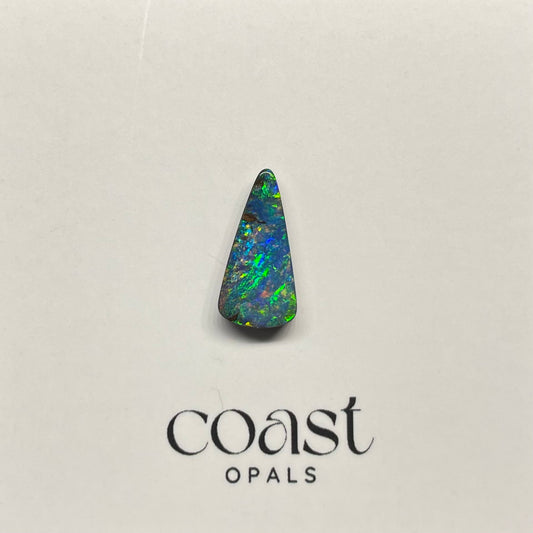Green-blue Freeform boulder opal 2.50ct