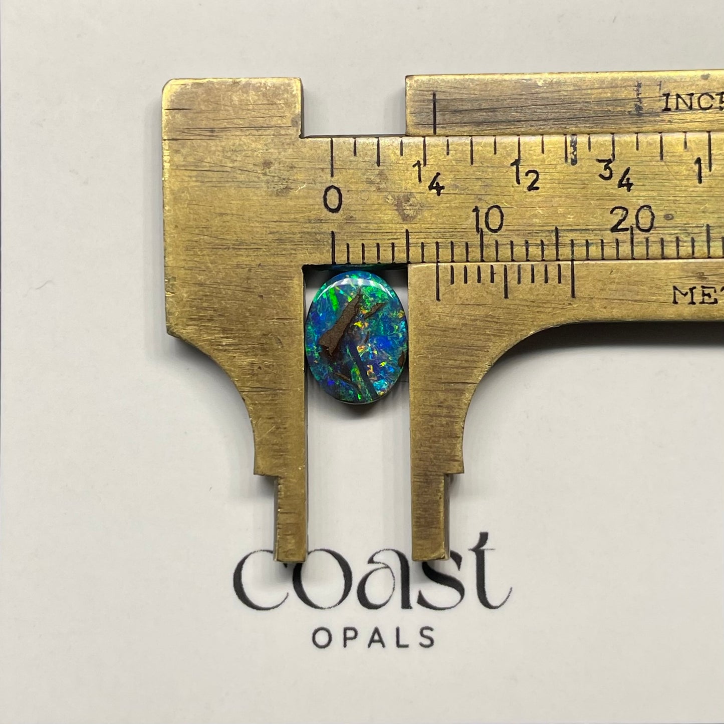 Green-blue calibrated boulder opal 1.82ct