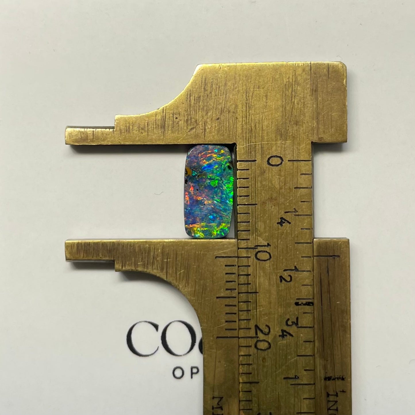 Electric multi-colour rectangle boulder opal 1.79ct