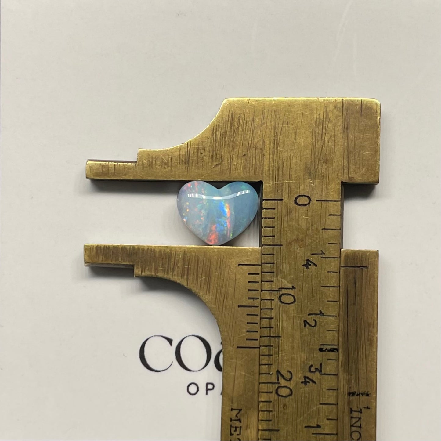 Pastel blue boulder opal heart 2.0ct