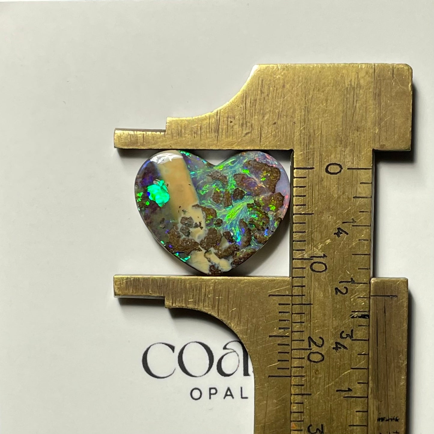 Heart - Green heart boulder opal 8.5ct