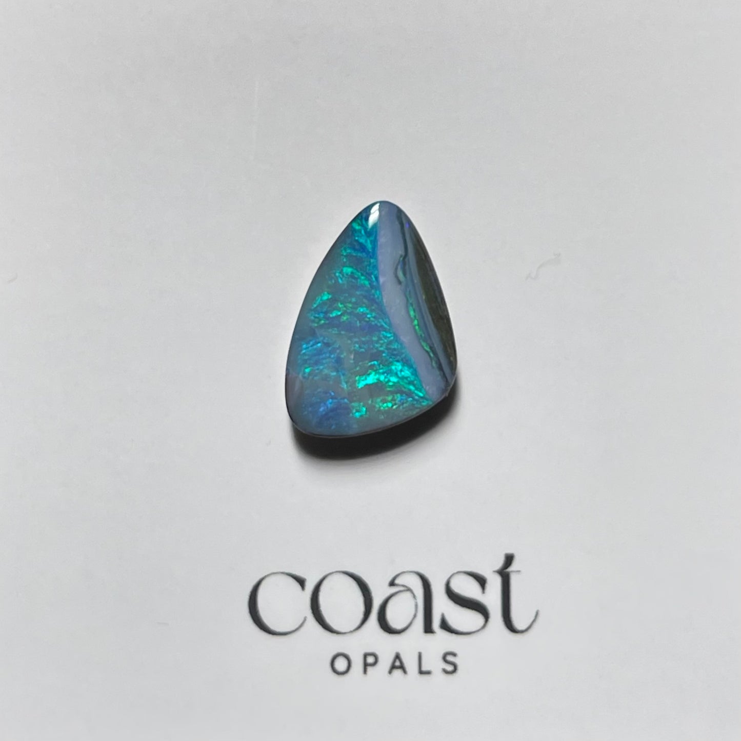 Freeform - triangle, Aqua boulder opal 5.6ct