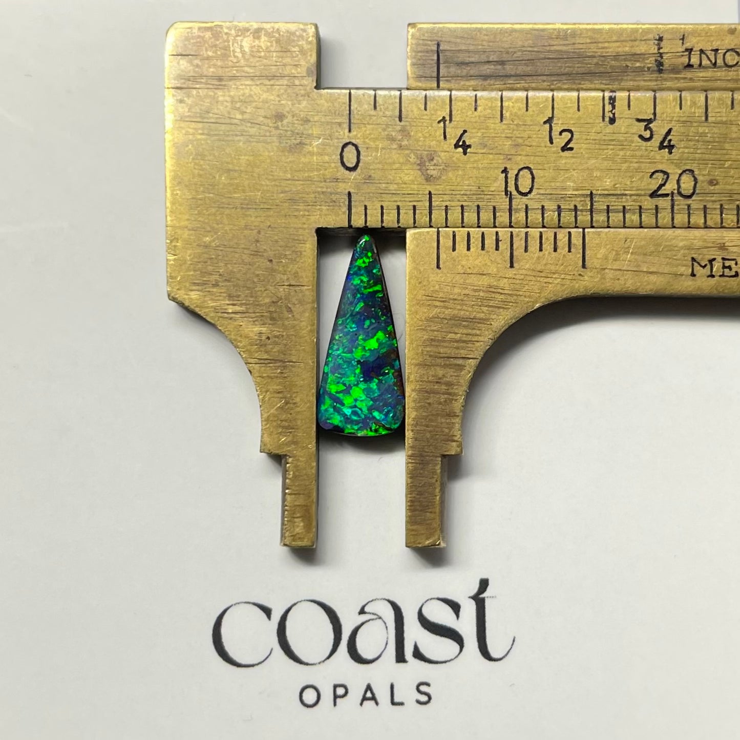 Green-Blue Tapered Boulder Opal 1.86ct