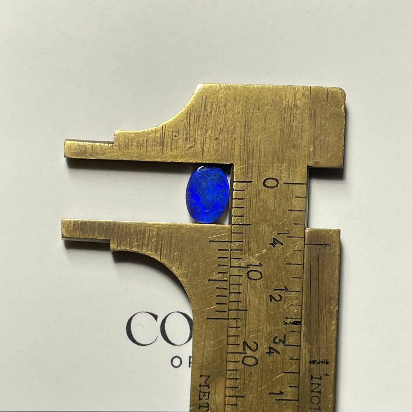 Calibrated - Blue oval solid boulder opal