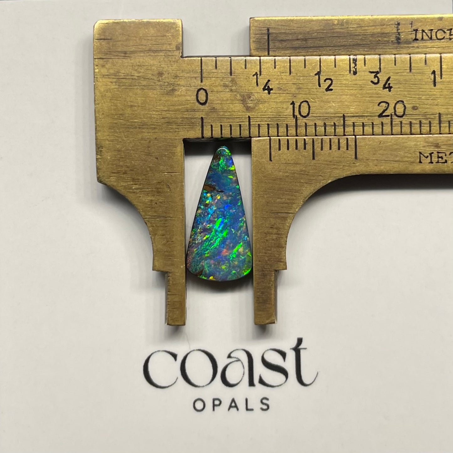 Green-blue Freeform boulder opal 2.50ct