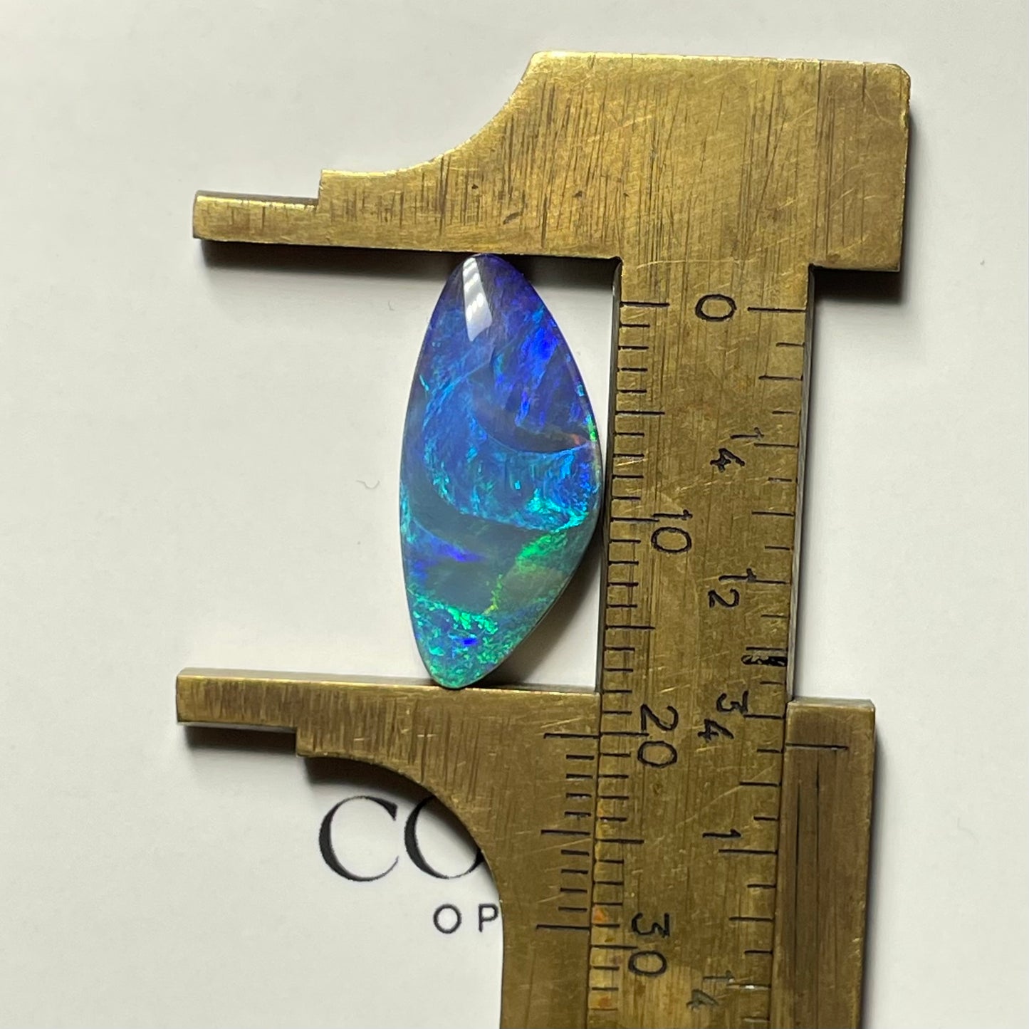 Freeform - triangle blue-green boulder opal 7.1ct