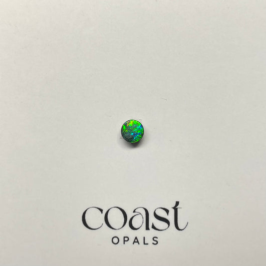 Green round boulder opal 0.33ct