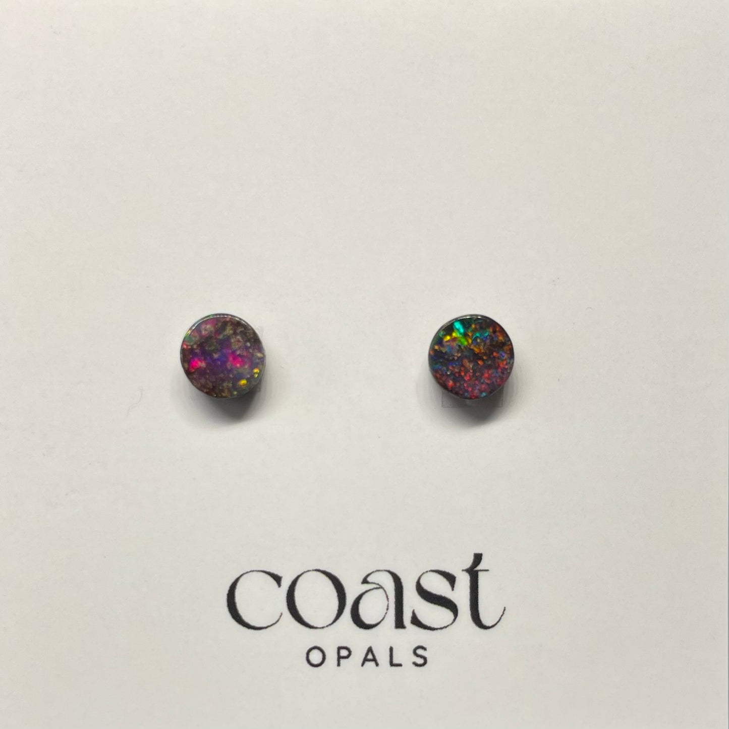 Blue-pink round boulder opal pair 1.43ct