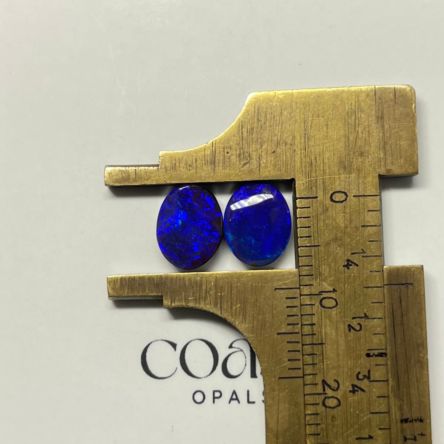 Deep blue boulder opal pair 3.68ct