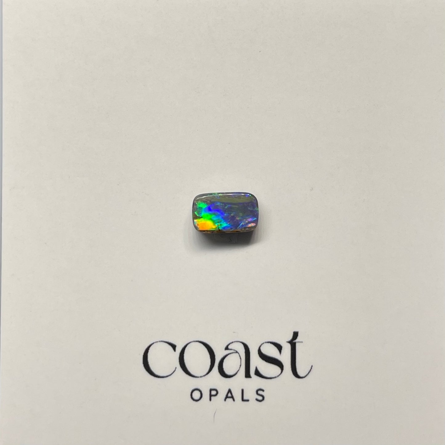 Multi-Color Rectangular Boulder Opal 0.96ct