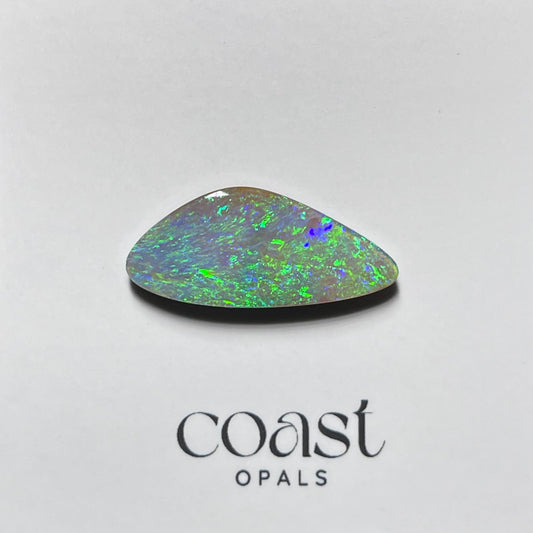 Freeform - triangle aqua-green boulder opal 8.8ct