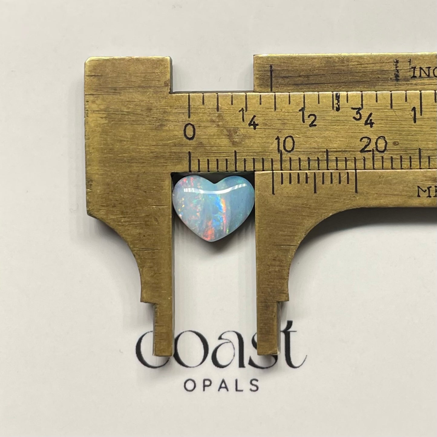 Pastel blue boulder opal heart 2.0ct