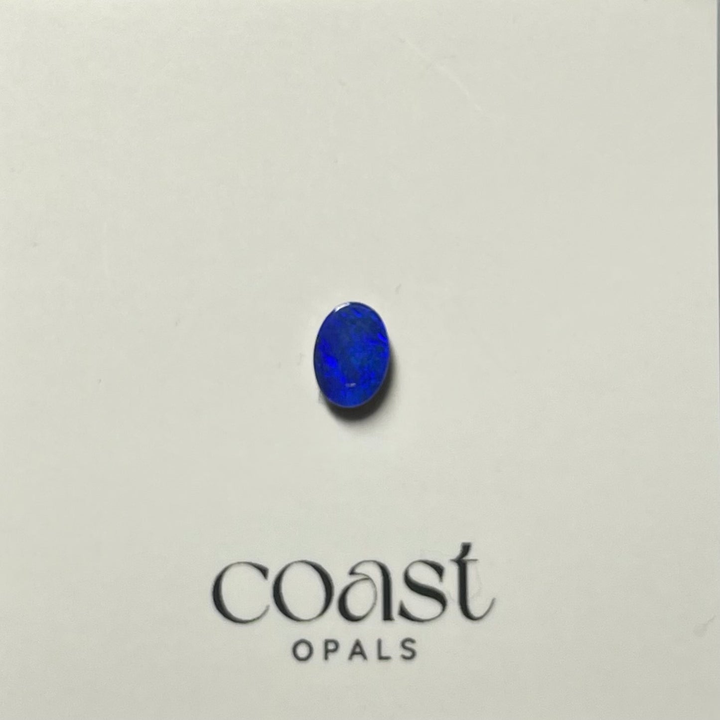 Calibrated - Blue oval solid boulder opal