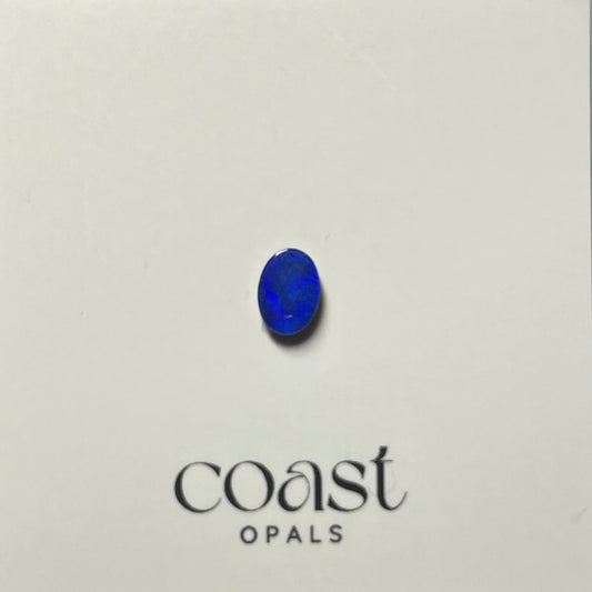 Calibrated - Blue oval solid boulder opal