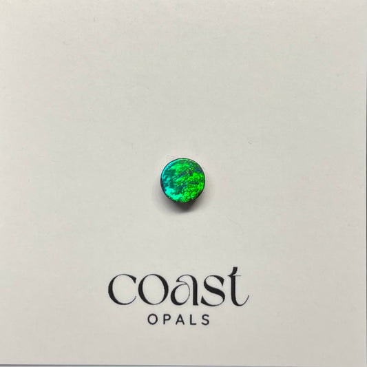 Green flash boulder opal round 0.87ct