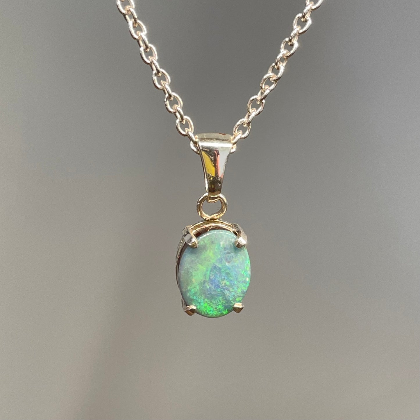 Blue sterling silver pendant