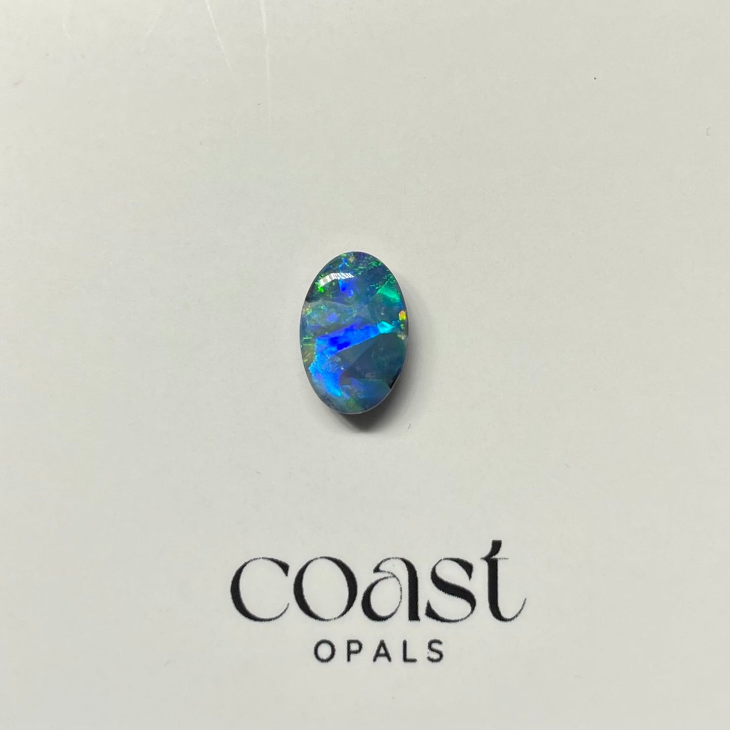 Blue-green boulder opal oval 2.09ct