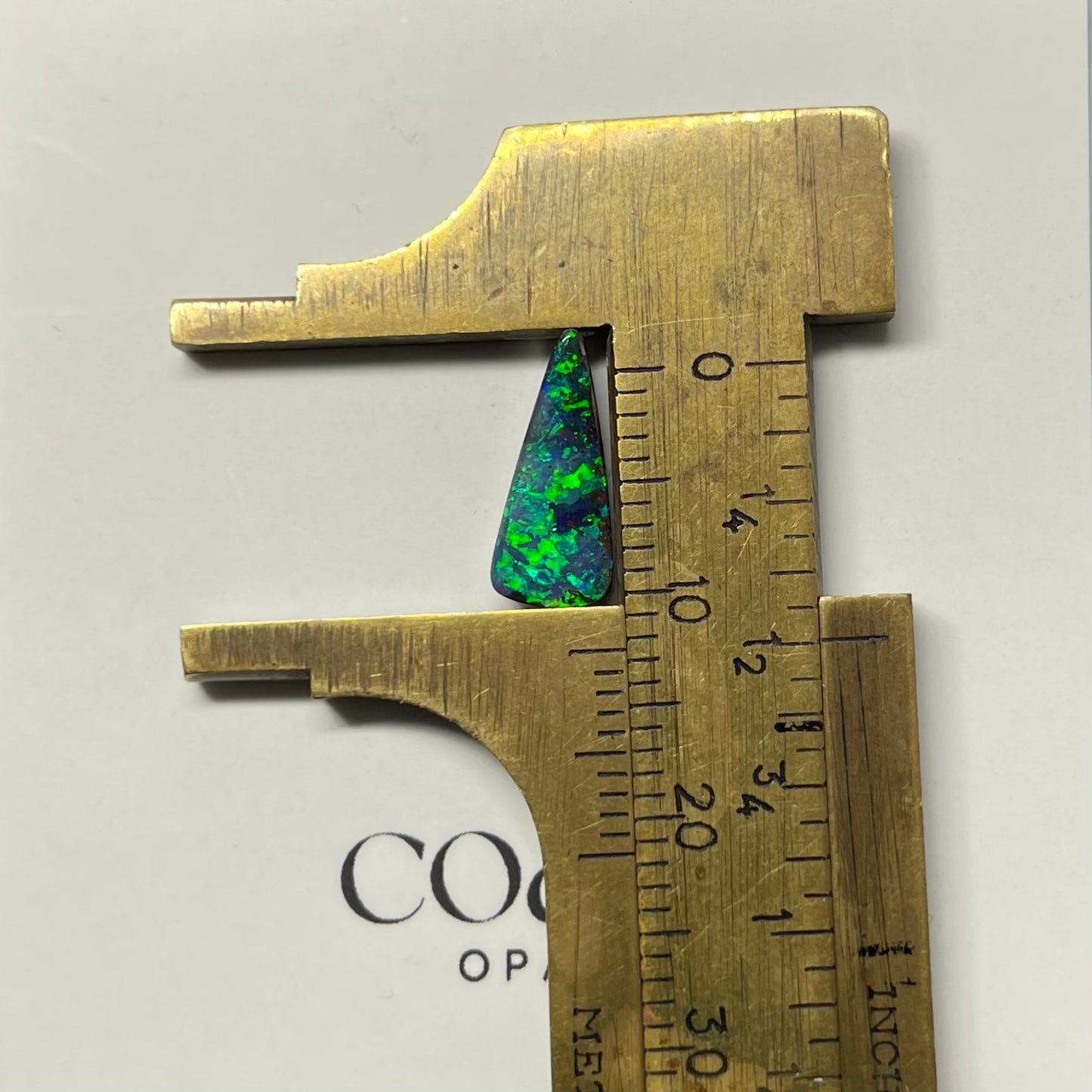 Green-Blue Tapered Boulder Opal 1.86ct